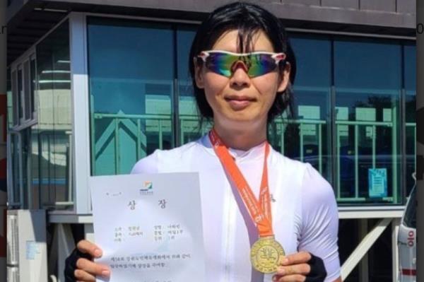 Na Hwa-rin transitio<em></em>ned to a female last year and co<em></em>ntinued her passion for competing in races as a cyclist.