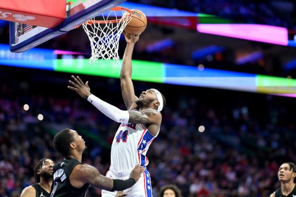 The Nets lost by 21 points to the 76ers on Sunday.
