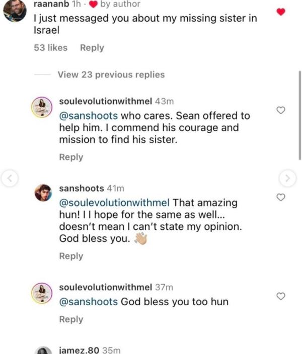 In one of the messages allegedly from Ben shared by King, the brother asked him to remove a comment he left on one of King’s posts on Oct. 9, saying he messaged the activist a<em></em>bout his missing sister.
