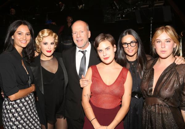 Bruce Willis with his family members at 