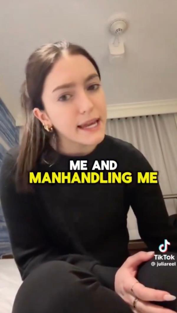 Julia Reel is seen talking a<em></em>bout the incident in her since-deleted video.