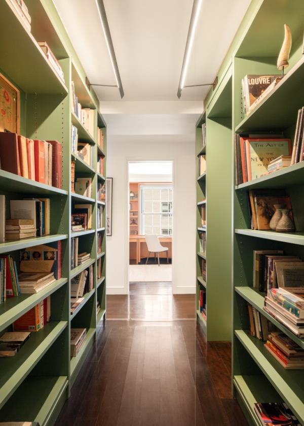Interior of the library. 