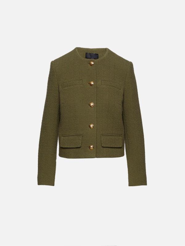 Image of an olive green Nili Lotan jacket