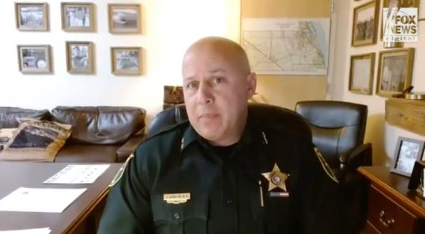A man in a police uniform explaining the situation to Fox News Digital earlier this week.