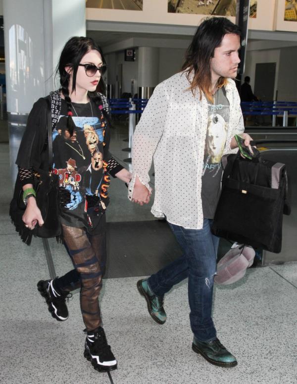 A photo of Frances Cobain with her first husband Isaiah Silva.