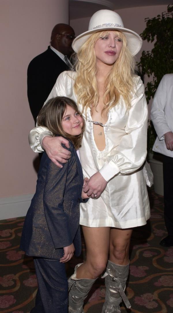 Frances Bean Cobain and Courtney Love.