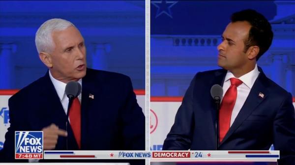 Mike Pence and Vivek Ramaswamy.