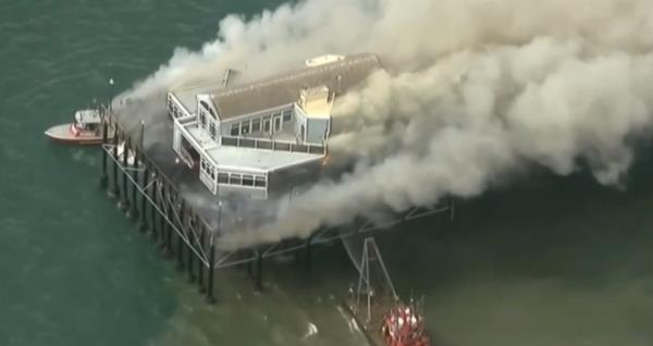 The Oceanside Fire Department co<em></em>nfirmed that a massive fire engulfed a vacant restaurant at the end of the Oceanside Pier in North County, San Diego, on Thursday afternoon.