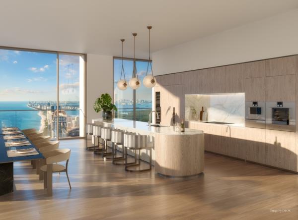 An eat-in kitchen will offer stunning chews and views. 