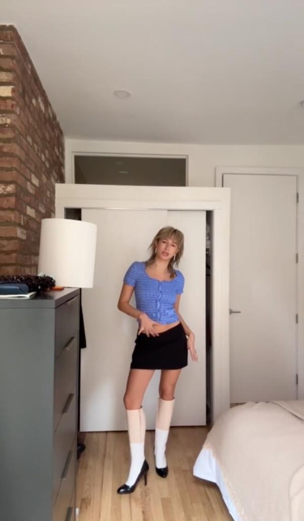 Isabelle Allain wearing LV boots