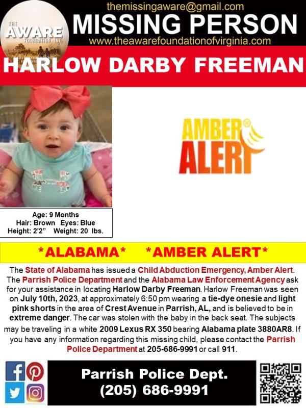 Harlow Darby Freeman amber a<em></em>lert