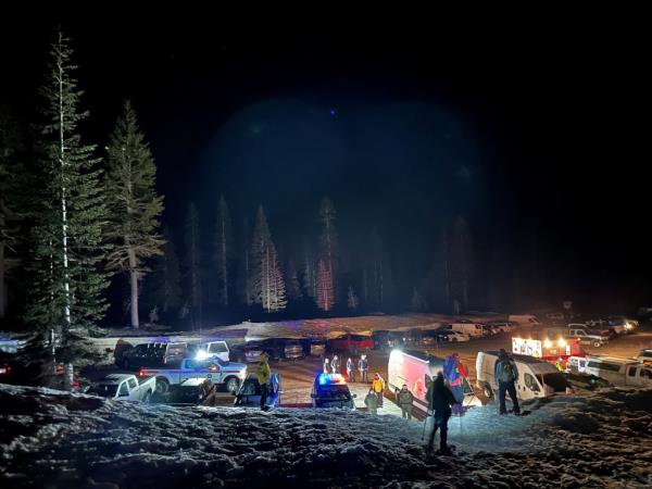 Nighttime rescuers on Mount Shasta.