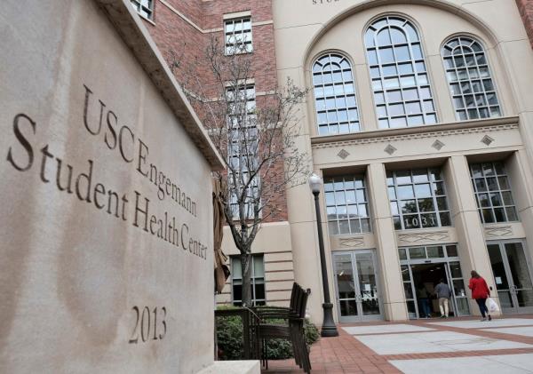 This May 22, 2018 file photo shows the University of Southern California's Engemann Student Health Center in Los Angeles. 