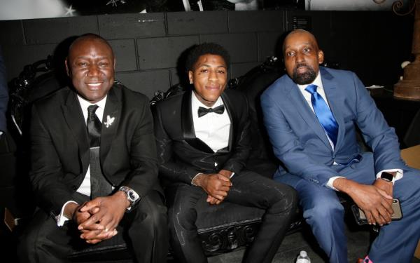 (L-R) Benjamin Crump, NBA Youngboy and Tony Smith attend The Benjamin Crump Awards at The Venue of Hollywood on Jan. 16, 2020.