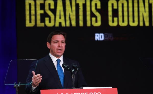 Ron DeSantis speaks during the Florida Freedom Summit at the Gaylord Palms Resort on November 04, 2023 in Kissimmee, Florida.