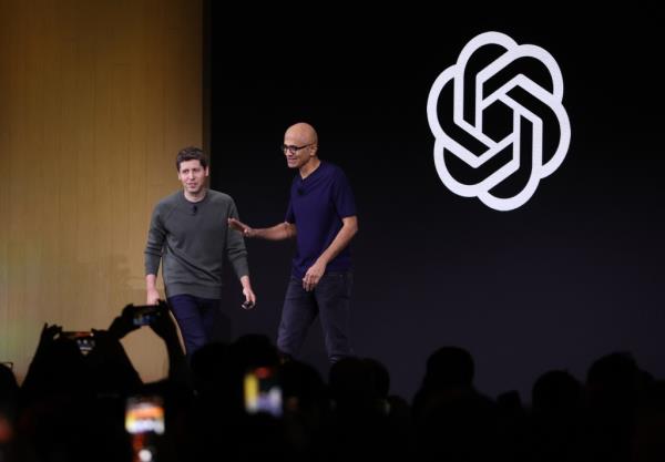 Nadella with OpenAI CEO Sam Altman in November.