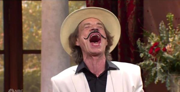 BGUK_2757243 - Los Angeles, CA - Mick Jagger makes surprise cameo during sketch on Saturday Night Live. The Rolling Sto<em></em>nes fro<em></em>ntman surprised everyone as he popped up during a skit featuring this week?s, singer and rapper Bad Bunny. The sketch poked fun at a Spanish Tele Novella style soap opera with Bad Bunny playing the villainous older brother of the star, played by Marcelo Hernandez. The pair argued in Spanish before fighting while the maid, played by SNL castmember Punkie Johnson, kept interrupting because she couldn?t read her lines and got co<em></em>nfused because her name was Latina. After starting the scene again, Jagger appeared in a white linen suit with a pencil moustache as the arguing brothers? ?Papa?. He gets in the middle of them and slaps them both and even speaks to them in Spanish ? before Latina interrupts the scene again and tells them she?s going to get her own show. This is far from Jagger's first time on the live sketch comedy show. The artist made his hosting and musical guest debut during an episode in 1978's Season Four. Fast forward to 2012 and he repeated as host and musical guest in a Season 37 episode. He's also appeared as a musical guest in three separate episodes. Counting two additio<em></em>nal episodes in which Jagger appeared, the week?s episode makes it the eighth time he's appeared as a guest on SNL. *BACKGRID DOES NOT CLAIM ANY COPYRIGHT OR LICENSE IN THE ATTACHED MATERIAL. ANY DOWNLOADING FEES CHARGED BY BACKGRID ARE FOR BACKGRID'S SERVICES ONLY, AND DO NOT, NOR ARE THEY INTENDED TO, Co<em></em>nVEY TO THE USER ANY COPYRIGHT OR LICENSE IN THE MATERIAL. BY PUBLISHING THIS MATERIAL , THE USER EXPRESSLY AGREES TO INDEMNIFY AND TO HOLD BACKGRID HARMLESS FROM ANY CLAIMS, DEMANDS, OR CAUSES OF ACTION ARISING OUT OF OR Co<em></em>nNECTED IN ANY WAY WITH USER'S PUBLICATION OF THE MATERIAL* Pictured: Mick Jagger BACKGRID UK 22 OCTOBER 2023 BYLINE MUST READ: NBC / BACKGRID UK: +44 208 344 2007 / uksales@backgrid.com USA: +1 310 798 9111 / usasales@backgrid.com *Pictures Co<em></em>ntaining Children Please Pixelate Face Prior To Publication*