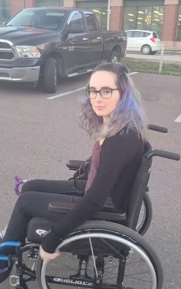 young woman in a wheelchair