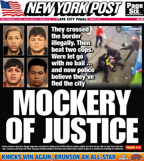 New York Post front page