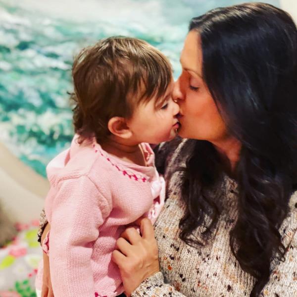 Adina Azarian with her daughter.