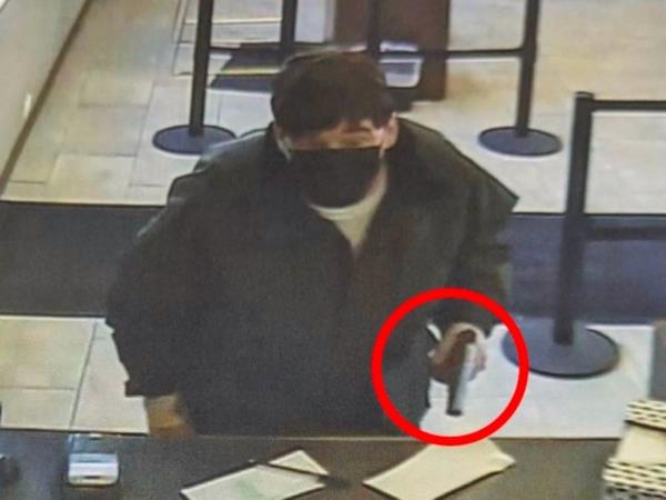 An image from one of the bank robberies that Bennett and Edward Binert were allegedly involved in. 