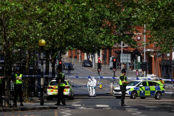 Forensics at scene of one of four crime scenes in Tuesday's rampage.