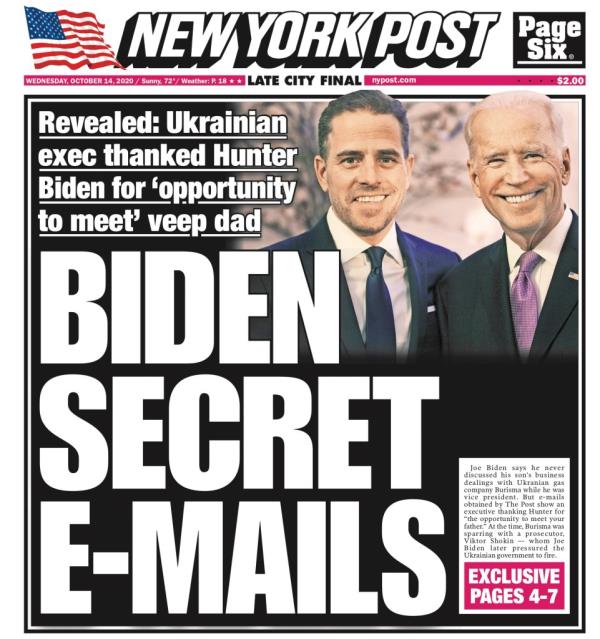 The Post reported on the laptop on Oct. 14, 2020.