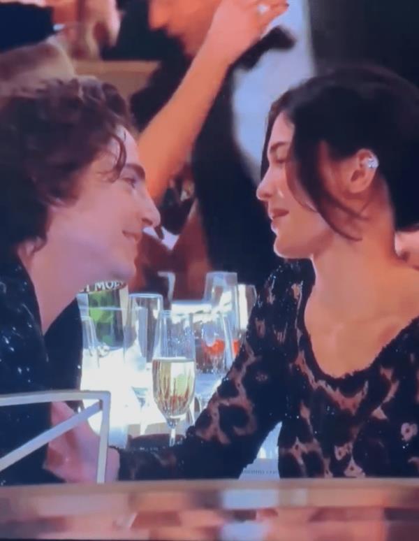 Did Timothée Chalamet say 'I love you' to Kylie Jenner during Golden Globes kiss?