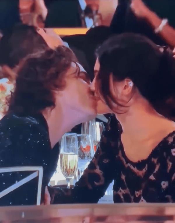 Did Timothée Chalamet say 'I love you' to Kylie Jenner before Golden Globes kiss?