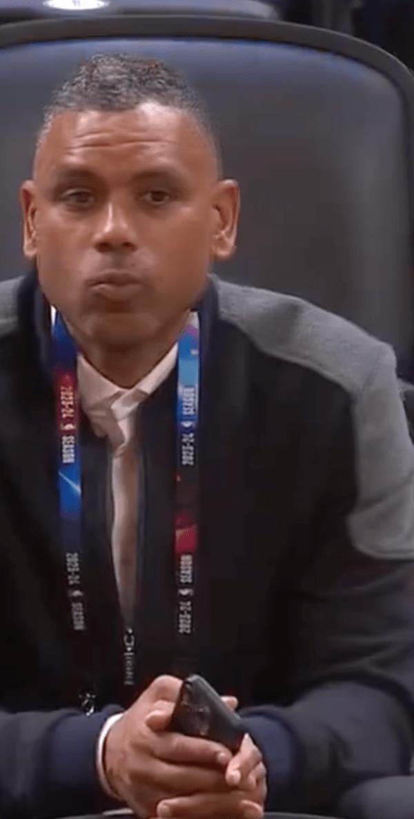 Allan Houston reacts during the Knicks Game 6 loss to the Pacers on May 17, 2024. 