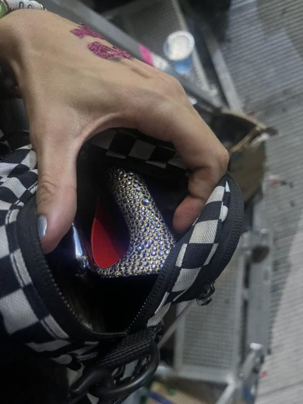 Following the concert, the diehard Swiftie who caught the heel posted a picture of the sole peeking out of their backpack. 