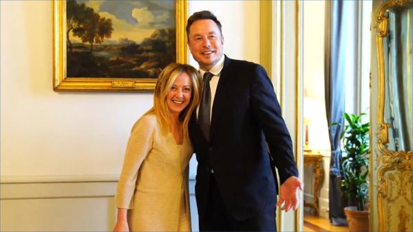 Giorgia Meloni and Elon Musk