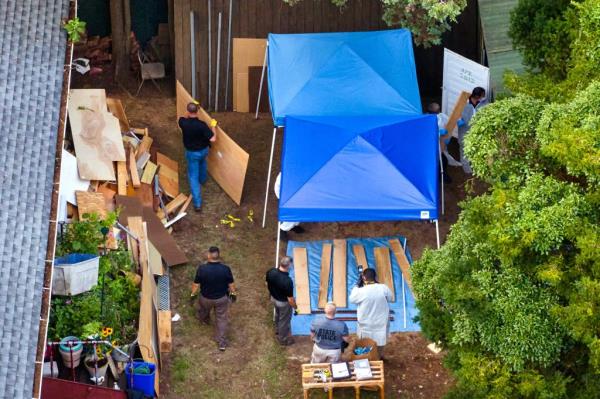 Search of Rex Heuermann's home.