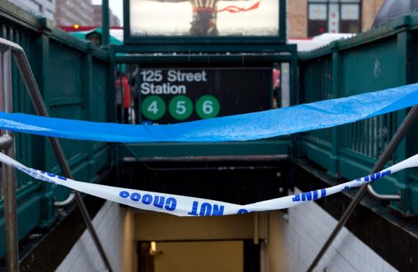 Women under medical observation after passing out in the 125th Street 4,5,6 subway station at Lexington Avenue in NYC, NY on November 29, 2016.