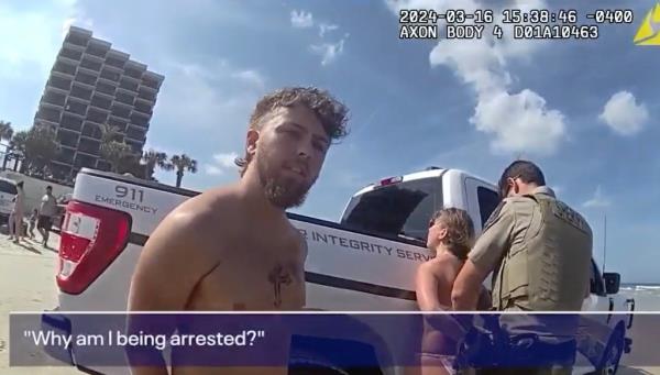 Stephens is seen asking why he was being arrested.