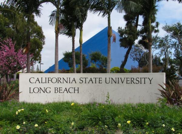 A sign for California State University Long Beach.