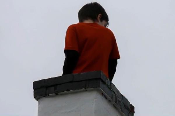 boy in chimney