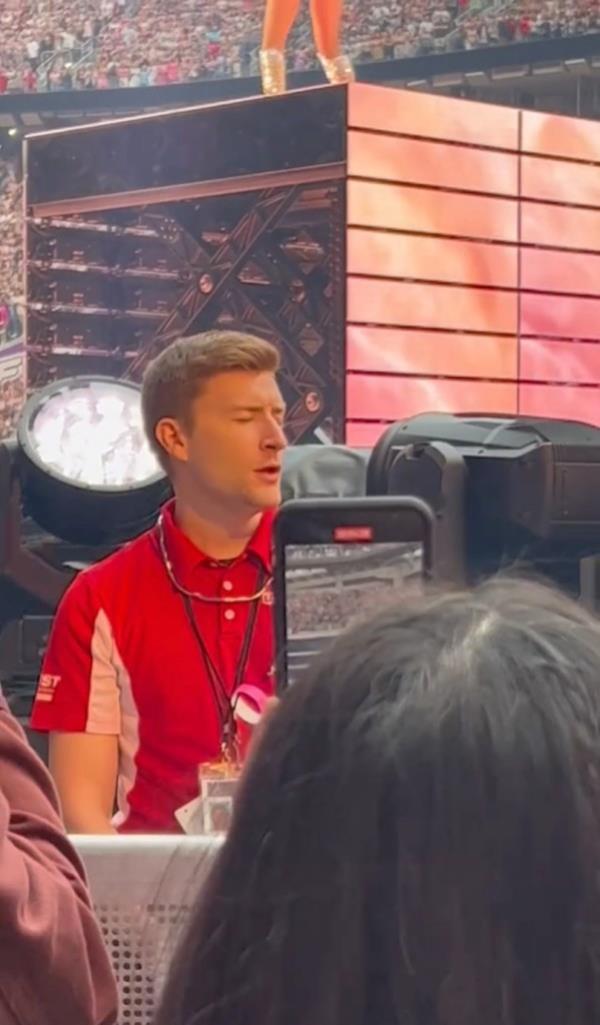 A former US Bank Stadium security guard at Best Crowd Management who went viral for singing along to to Taylor Swift's 