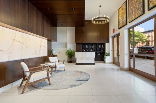 The building's lobby.
