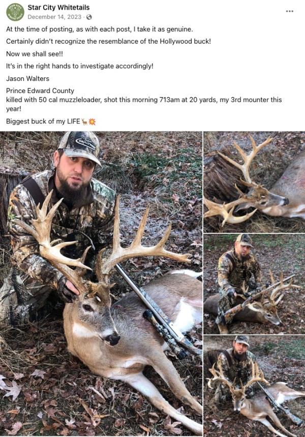 The Facebook page host did not think anything of the photos Walters had sent him and posted the assumed accomplishment on his major page.