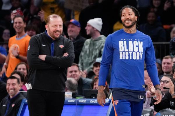 Tom Thibodeau and Derrick Rose