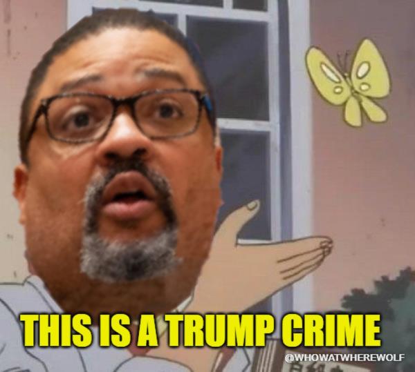 Manhattan DA Alvin Bragg meme posted by 