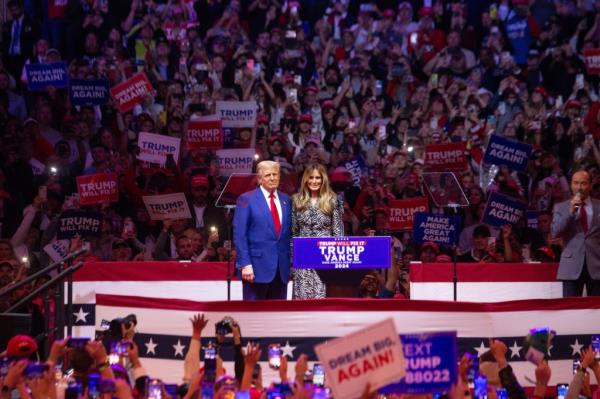 Melania has not spoken out at a rally this election cycle before MSG.