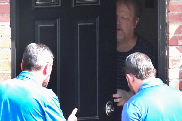 Crooks' father speaking to investigators at the family's house in Bethel Park on July 15, 2024.