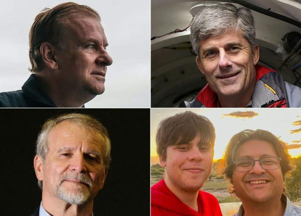 This combination of pictures created on June 21, 2023 shows Titan submersible passengers (L-R, top to bottom) Hamish Harding, in an image courtesy of Dirty Dozen Productions, ahead of the 4am start of the RMS Titanic Expedition Mission 5 on June 18, 2023. A portrait courtesy of OceanGate Expeditions of their CEO and founder Stockton Rush. A May 31, 2013, file photo of Paul-Henri Nargeolet, director of a deep ocean research project dedicated to the Titanic, in Paris. An</p>

<p>　　undated image courtesy of the Dawood Hercules Corporation released on June 20, 2023, of Suleman Dawood and his father Shahzada Dawood.