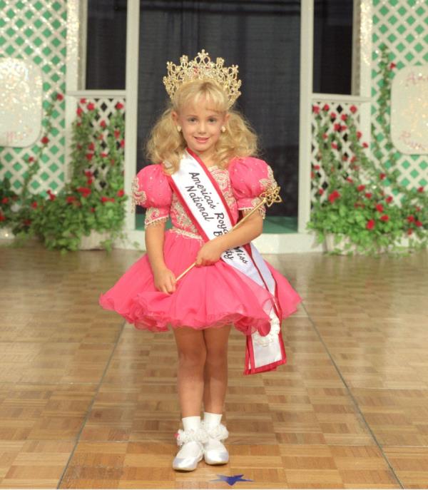 JonBenét Ramsey in a beauty pageant.
