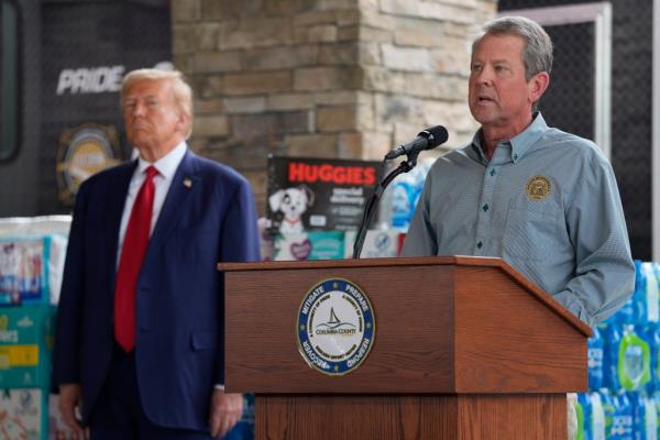 Trump said the relatio<em></em>nship between Kemp and him are 