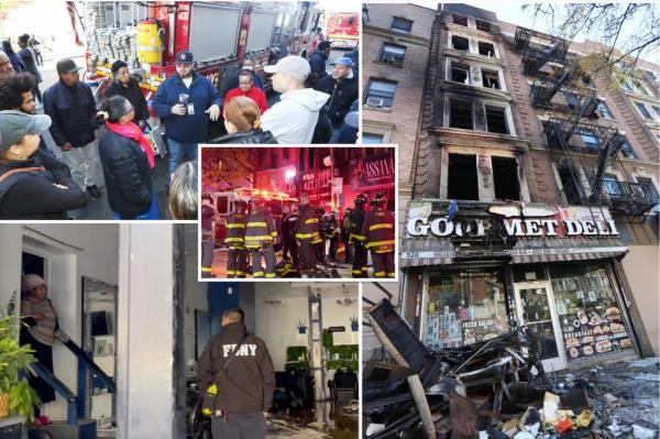 Heavy wind co<em></em>ntributed to the blaze moving up the apartment building and spreading all the way up to the sixth floor.