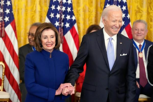 Former Speaker of the House Nancy Pelosi praised President Biden as patriotic after he decided to drop out of the presidential race.