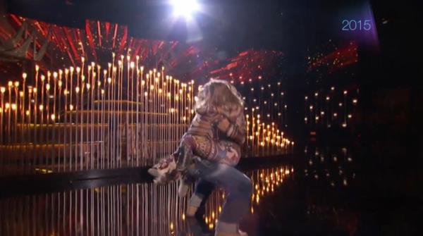 Jennifer Lopez on stage at the AMAs.